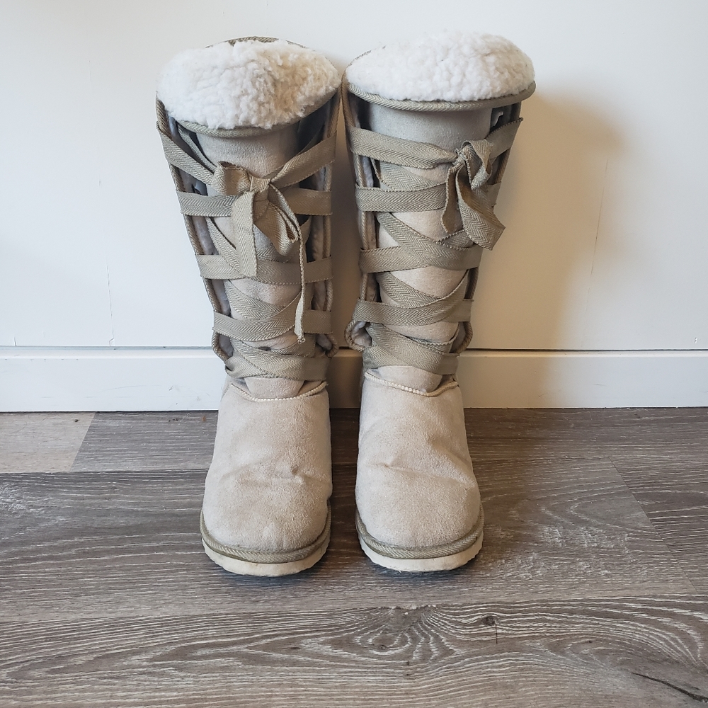 Sale! Lace Up Faux Fur Boots